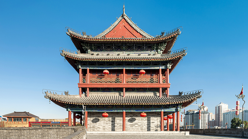 The beautiful Yongning Gate in Xi’an, China